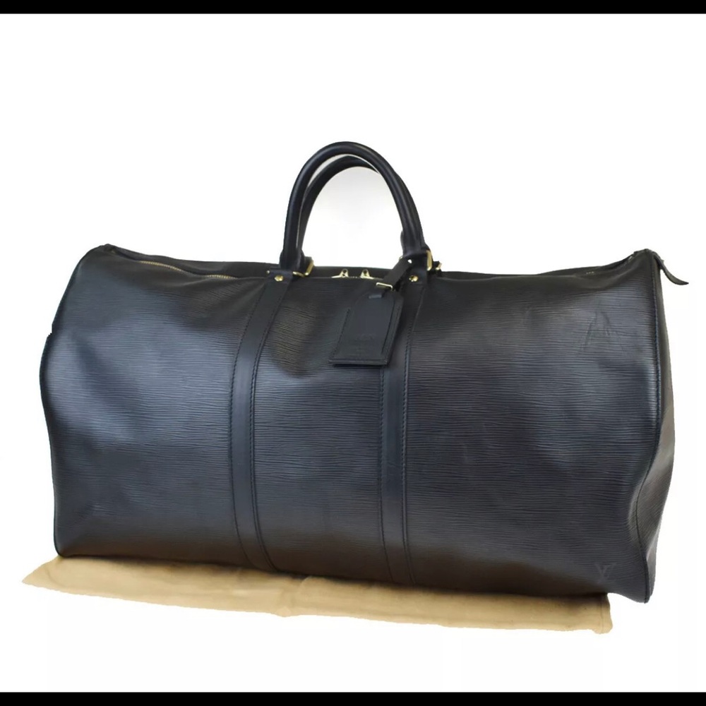 Louis Vuitton Black Epi Keepall 55